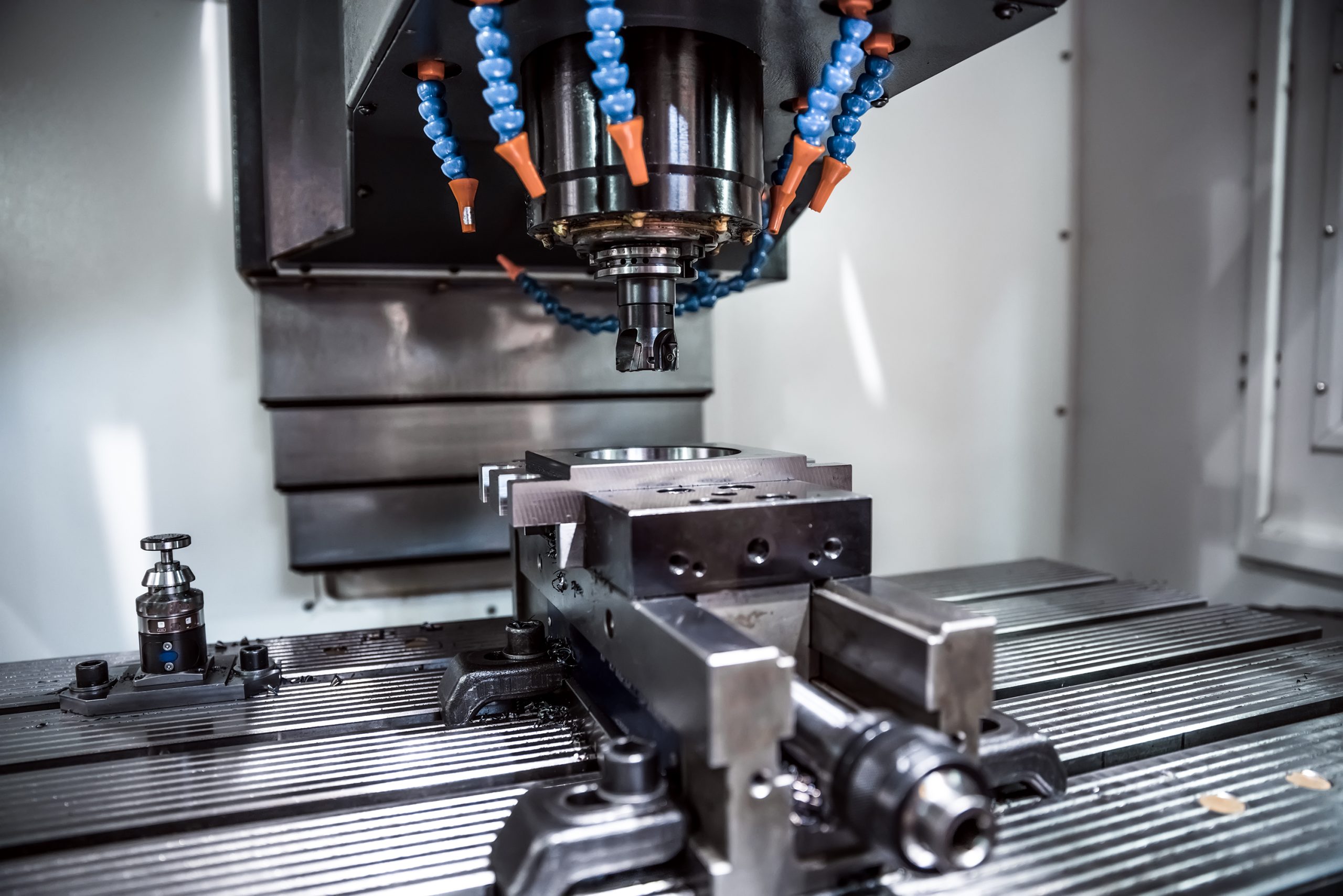 inuti en CNC fräs